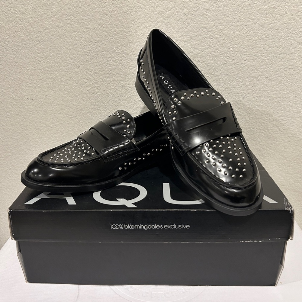 AQUA Women's Embellished Penny Loafers, Size 7.5, New in Box